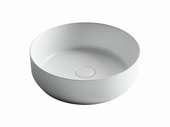 Умывальник чаша накладная круглая (цвет Белый Матовый) Element 390*390*120мм
